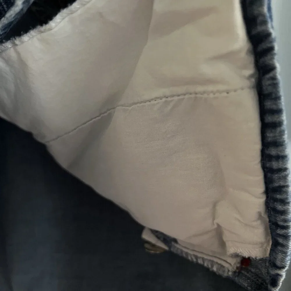 VTG Bobbie Brooks Womans XL Denim Flower Patch Embroidery Button Shirt Jacket - Picture 14 of 14